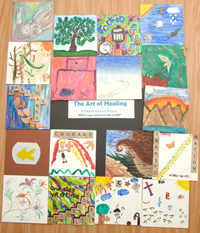 Hope flows from one patient to another in summer art tile project: Collection Hope flows from one patient to another in summer art tile project: Collection